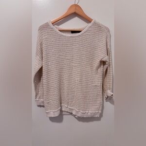 The Limited Cream White sweater with White sequin